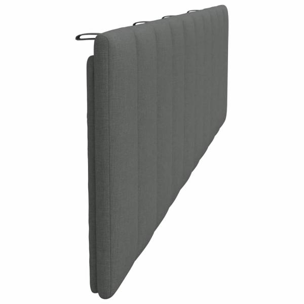 Kopfteil-Kissen "Hanko" Dunkelgrau 200 cm Stoff