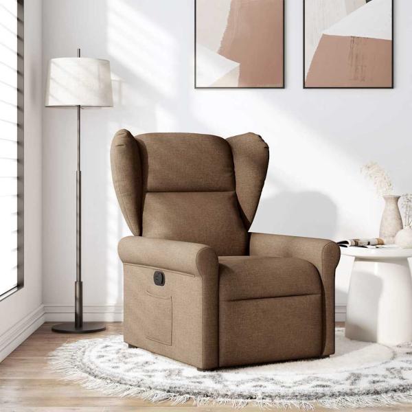 ARDEBO.de - Relaxsessel Braun Stoff