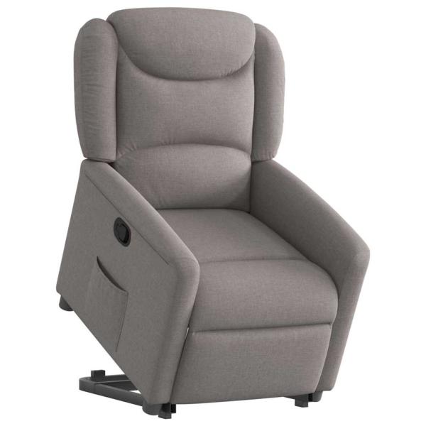 Relaxsessel mit Aufstehhilfe Taupe Stoff