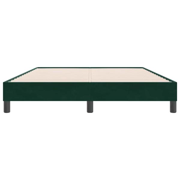 Boxspringbett ohne Matratze Dunkelgrün 160x220 cm Samt