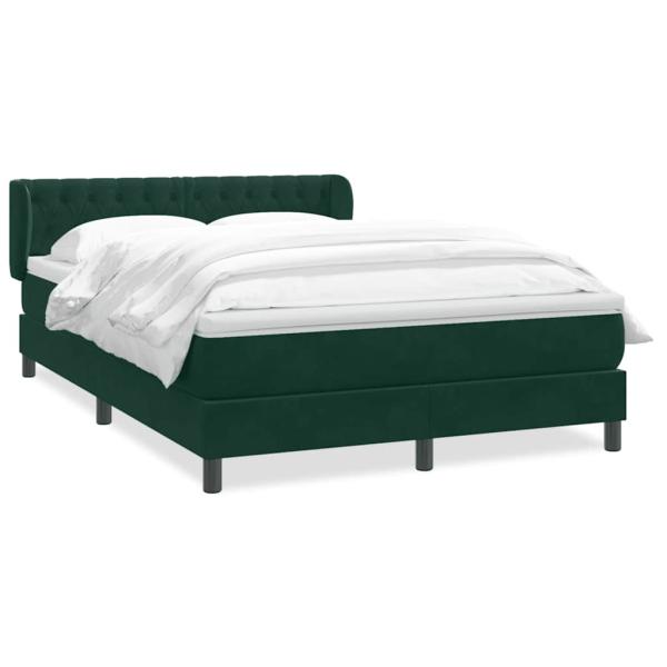 Boxspringbett mit Matratze Dunkelgrün 160x220 cm Samt