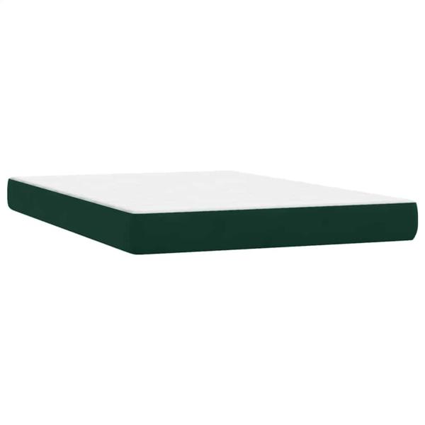 Boxspringbett mit Matratze Dunkelgrün 160x220 cm Samt