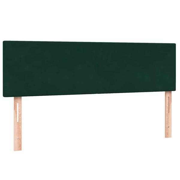 Boxspringbett mit Matratze Dunkelgrün 160x220 cm Samt