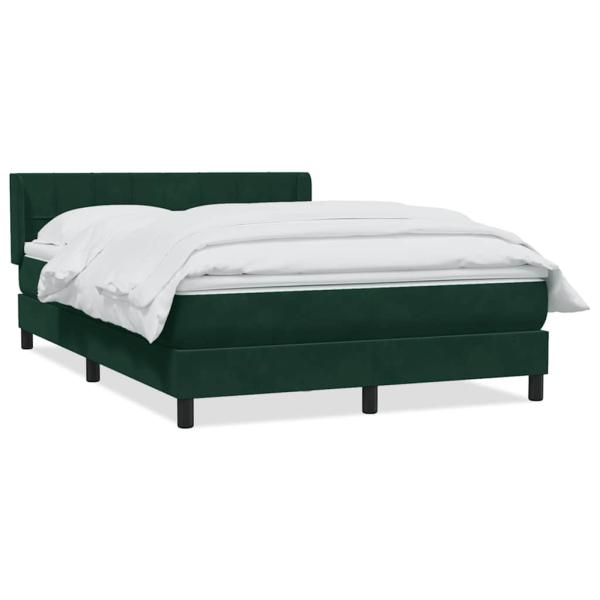 Boxspringbett mit Matratze Dunkelgrün 160x220 cm Samt