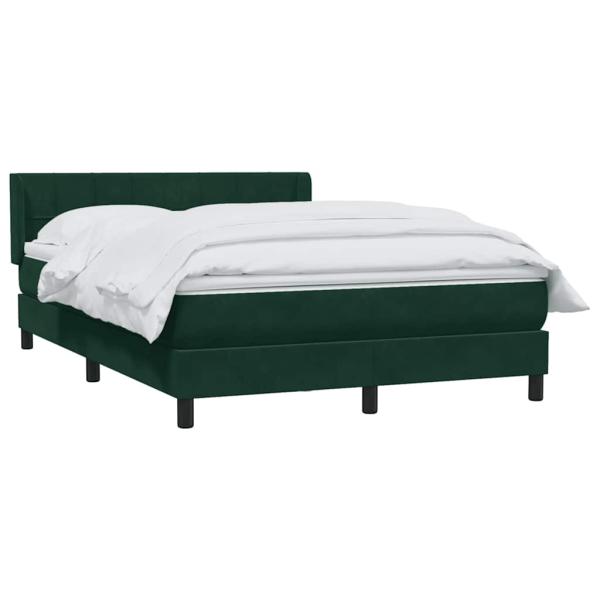 Boxspringbett mit Matratze Dunkelgrün 160x220 cm Samt