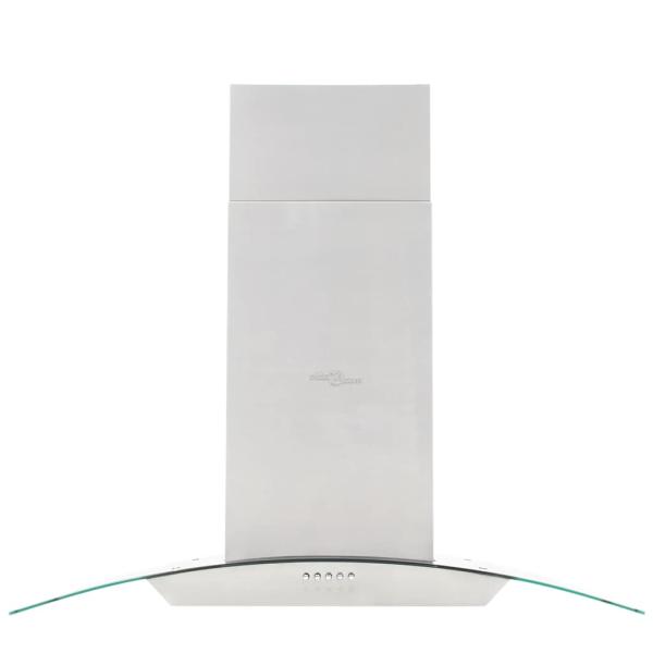 Insel-Dunstabzugshaube 90 cm Edelstahl 756 m³/h LED