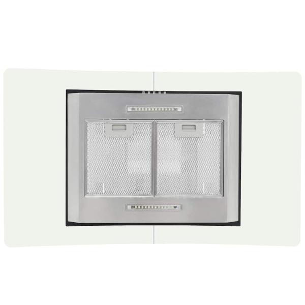 Insel-Dunstabzugshaube 90 cm Edelstahl 756 m³/h LED