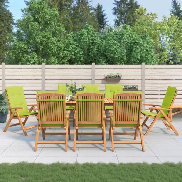 ARDEBO.de - Klappst?hle Verstellbar mit Auflagen 8 Stk. Massivholz Teak