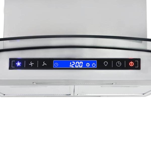Insel-Dunstabzugshaube 90 cm LCD Touch-Sensor 756 m³/h LED