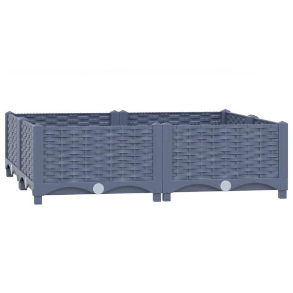 Hochbeet 80x80x23 cm Polypropylen