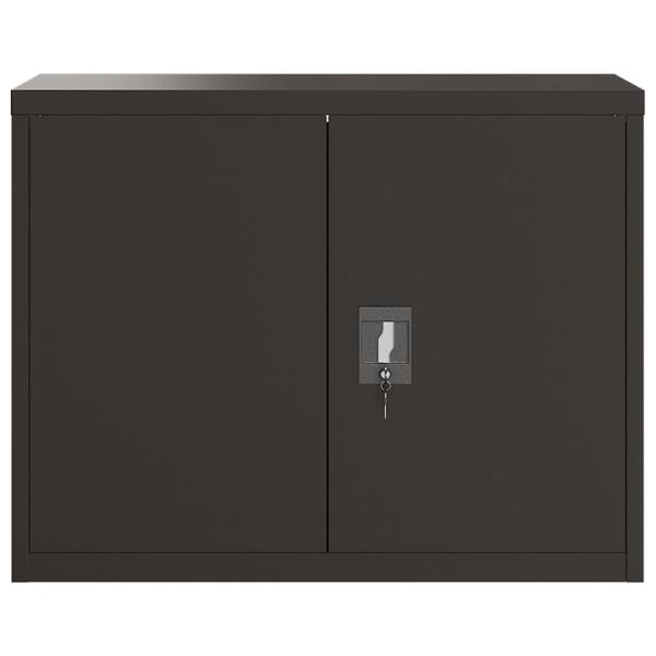 Aktenschrank Schwarz 90x40x70 cm Stahl