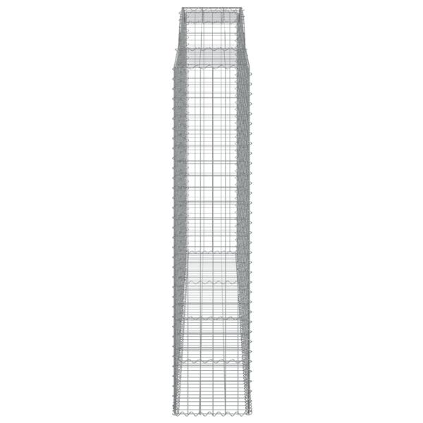 Gabionen mit Hochbogen 7 Stk. 300x50x220/240cm Verzinktes Eisen