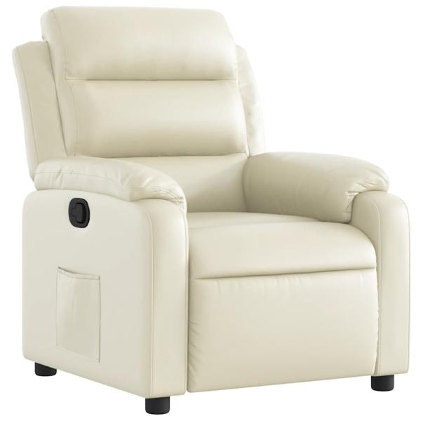 Relaxsessel Creme Kunstleder