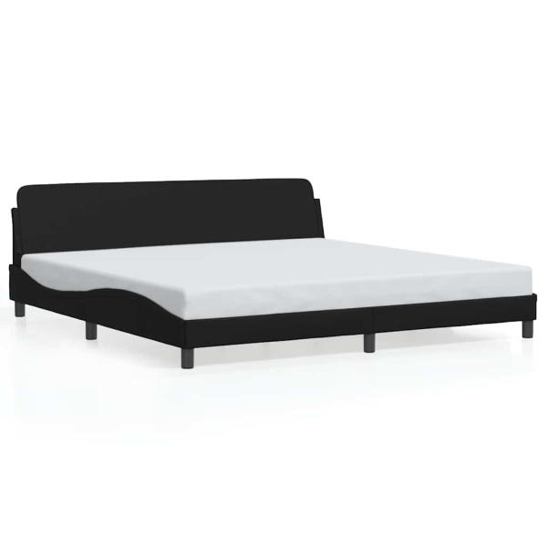Bettgestell "Dover" Schwarz 193x203 cm Kunstleder