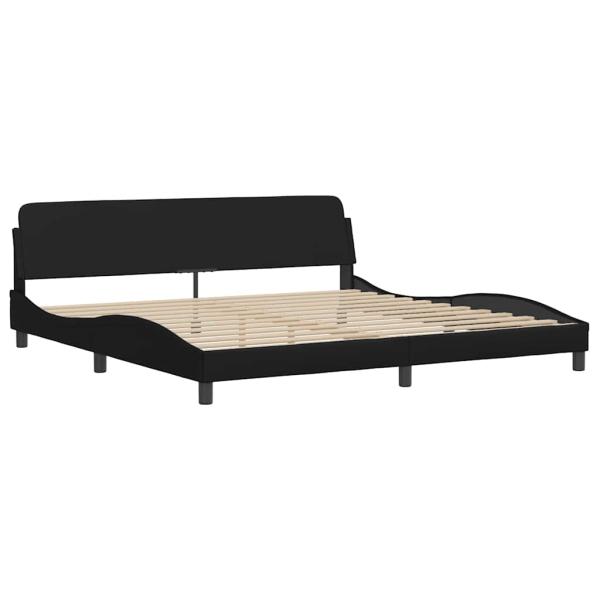 Bettgestell "Dover" Schwarz 193x203 cm Kunstleder