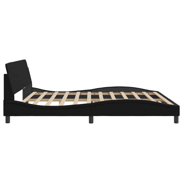 Bettgestell "Dover" Schwarz 193x203 cm Kunstleder