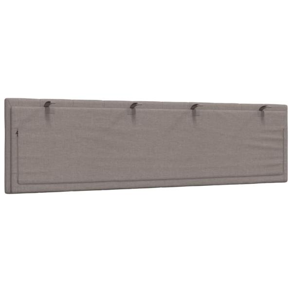 Kopfteil-Kissen "Hanko" Taupe 180 cm Stoff