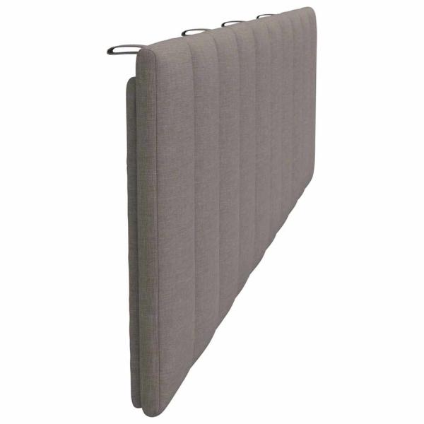 Kopfteil-Kissen "Hanko" Taupe 180 cm Stoff