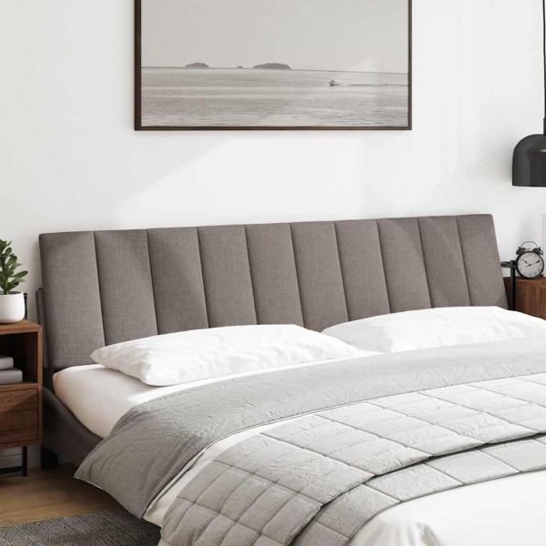 Kopfteil-Kissen "Hanko" Taupe 200 cm Stoff