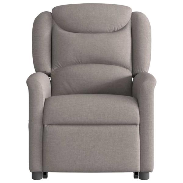 Massagesessel mit Aufstehhilfe Taupe Stoff