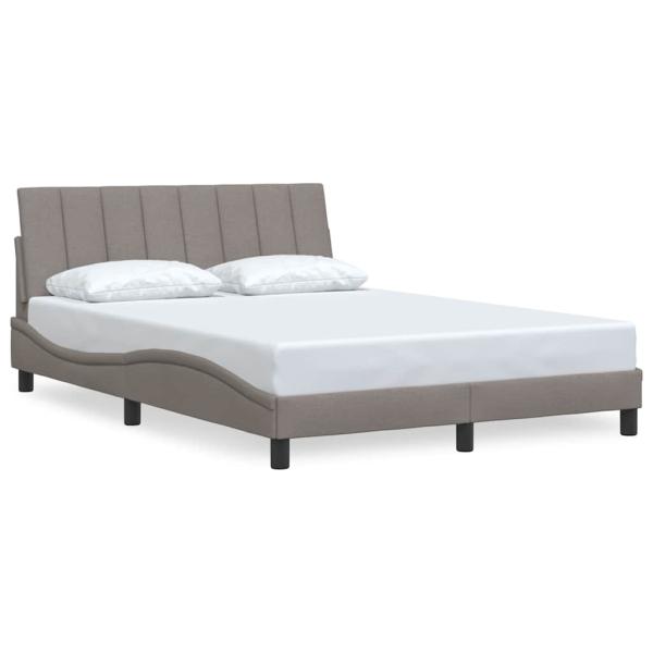 Bettgestell ohne Matratze "Hanko" Taupe 140x190 cm Stoff