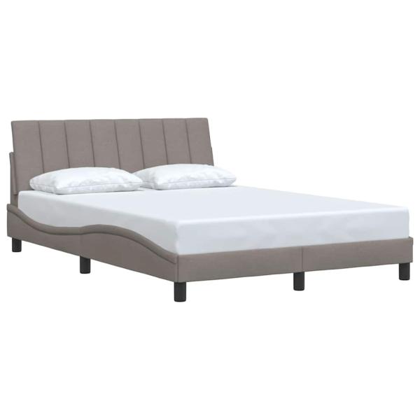 Bettgestell ohne Matratze "Hanko" Taupe 140x190 cm Stoff