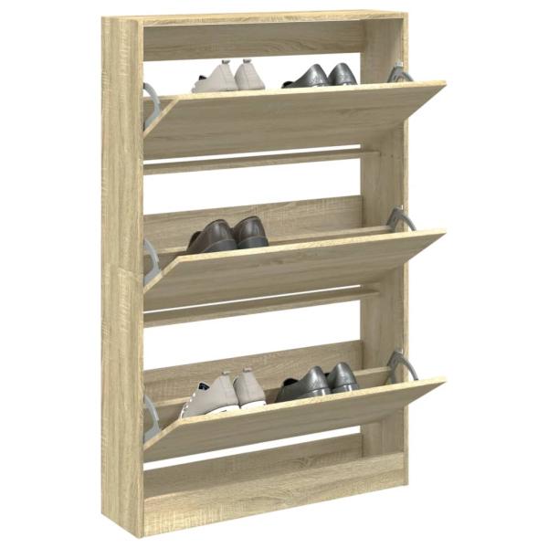 ARDEBO.de - Schuhschrank Sonoma-Eiche 80x21x125,5 cm Holzwerkstoff