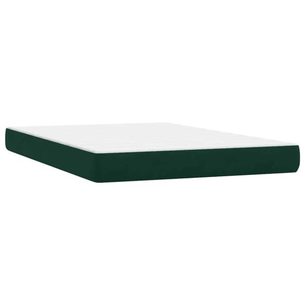 Boxspringbett mit Matratze Dunkelgrün 160x220 cm Samt
