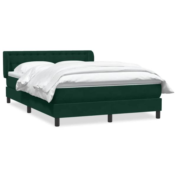 Boxspringbett mit Matratze Dunkelgrün 160x220 cm Samt