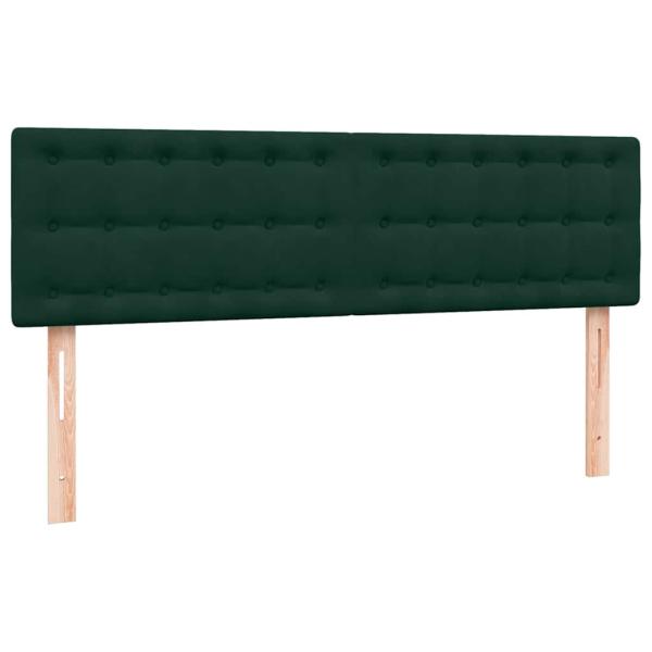 Boxspringbett mit Matratze Dunkelgrün 160x220 cm Samt