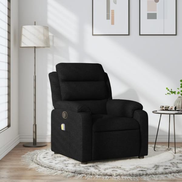 ARDEBO.de - Massage-Relaxsessel, schwarzer Stoff