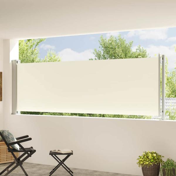 Seitenmarkise Ausziehbar 117x614 cm Creme