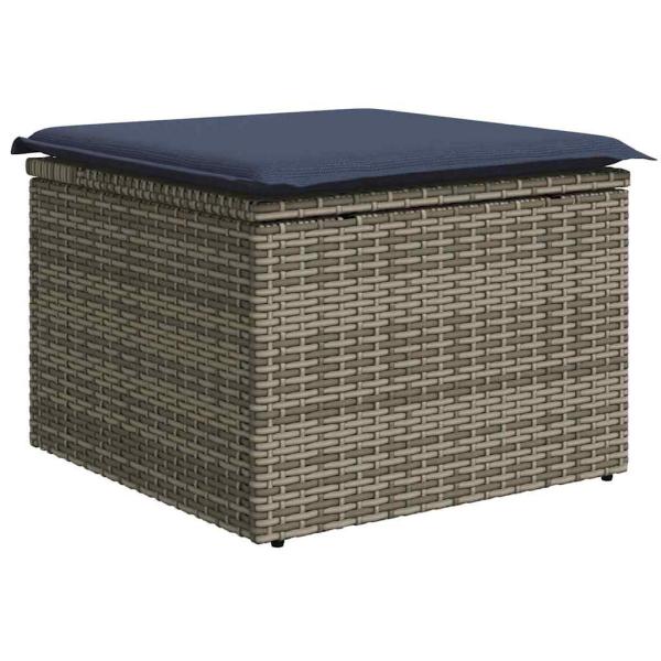 Garten-Sofa-Set 8 stk. Grau und Marineblau