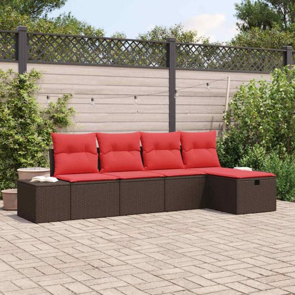 ARDEBO.de - Sofa Set 4 stk. Poly-Rattan
