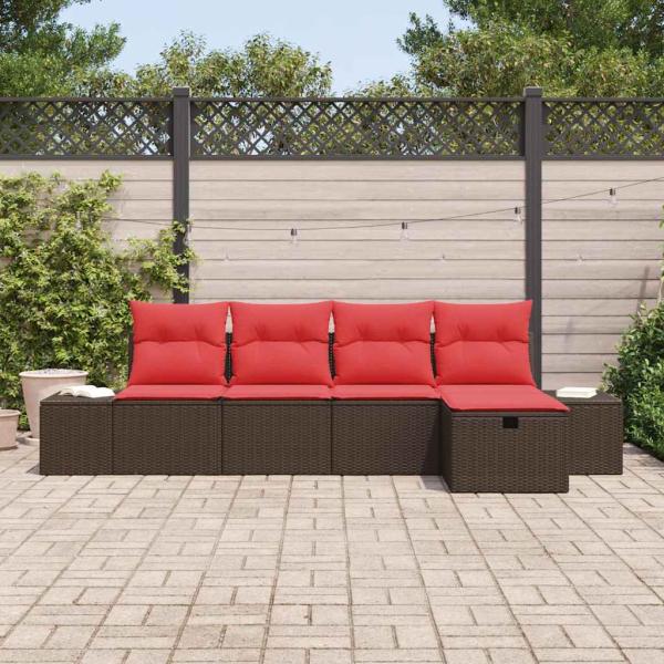 Sofa Set 4 stk. Poly-Rattan