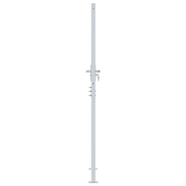 Gartentor 85 x 174 cm Edelstahl Silber Abschließbar