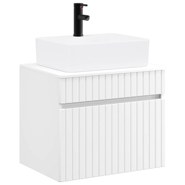 Badezimmermöbel-Set Weiß Holzwerkstoff