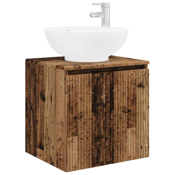 Badezimmerschrank-Set 3 stk. Altholz 49,5 x 44,5 x 65 cm