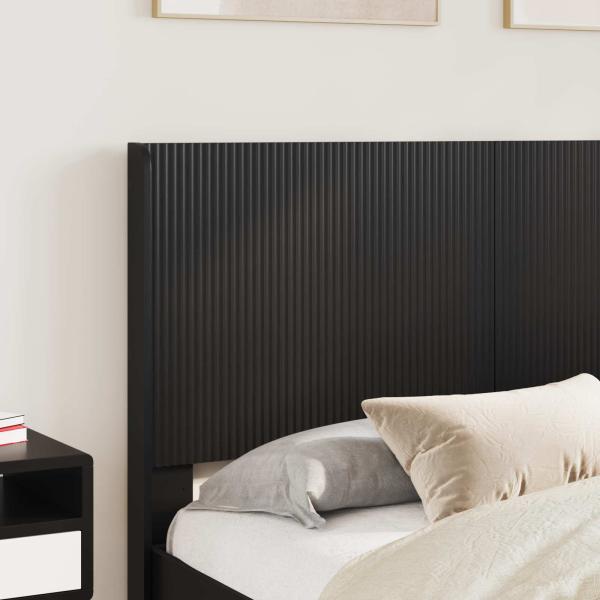 Bettgestell mit Stauraum und Kopfteil Schwarz 135 x 190 cm