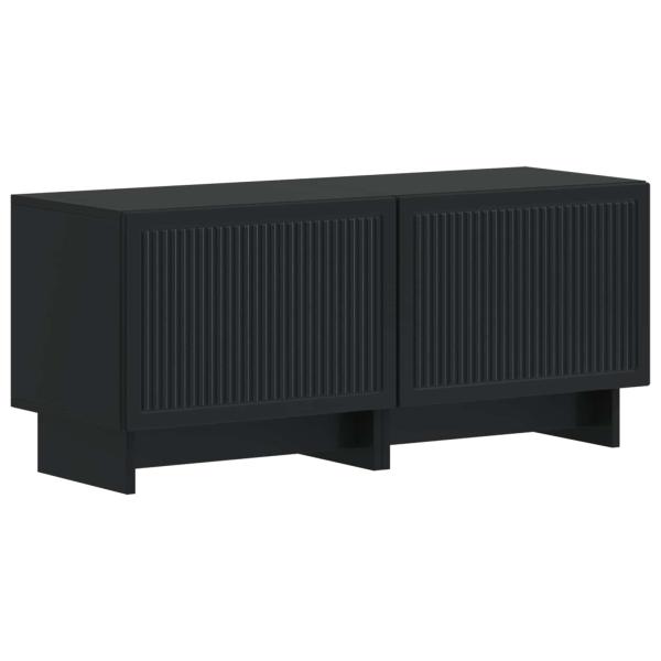 5-teiliges LED TV Schrank Schwarz Holzwerkstoff