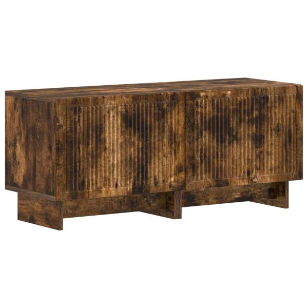 5-teiliges LED TV Schrank Raucheiche Holzwerkstoff