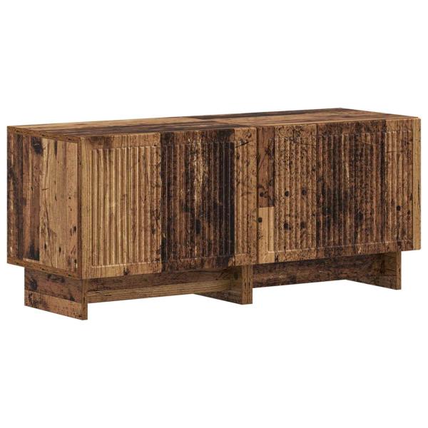 3-teiliges LED TV Regal EDE Altholz Holzwerkstoff