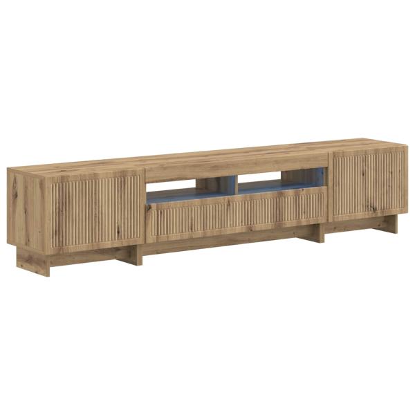 ARDEBO.de - 5-teiliges LED TV Schrank Artisan-Eiche Holzwerkstoff