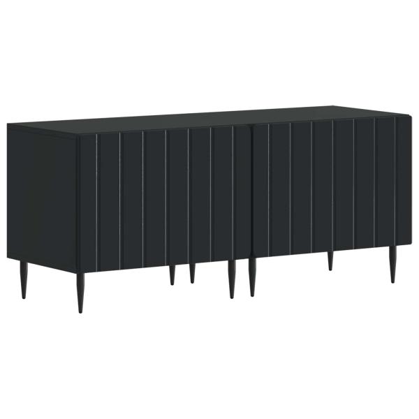 5-teiliges LED TV Schrank Schwarz Holzwerkstoff