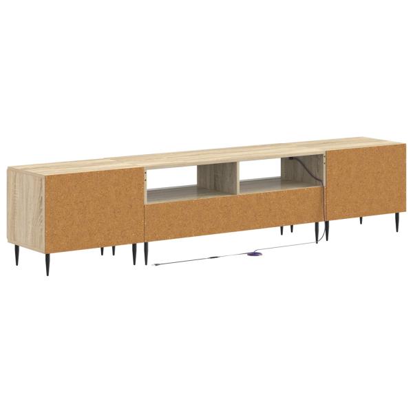 5-teiliges LED TV Schrank Sonoma-Eiche Holzwerkstoff