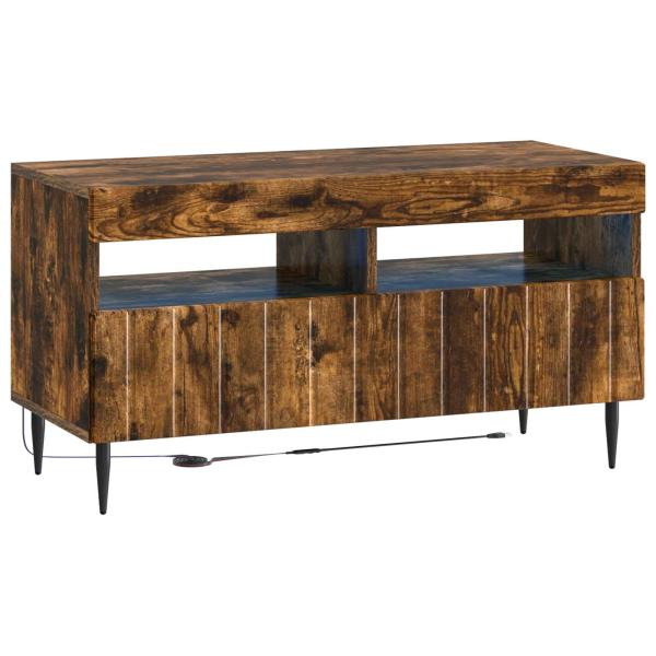 5-teiliges LED TV Schrank Raucheiche Holzwerkstoff