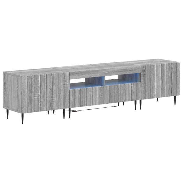 5-teiliges LED TV Schrank Sonoma-Grau Holzwerkstoff