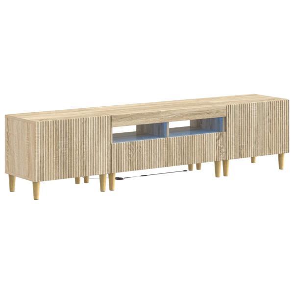 3-teiliges LED TV Regal ARNHEM 3 stk. Sonoma-Eiche