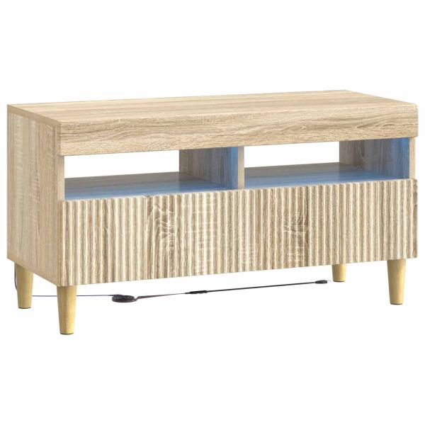 3-teiliges LED TV Regal ARNHEM 3 stk. Sonoma-Eiche