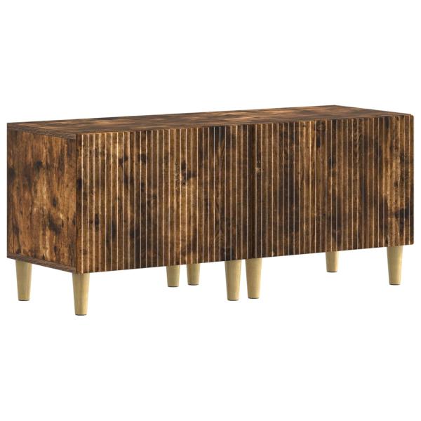 3-teiliges LED TV Regal ARNHEM 3 stk. Raucheiche Holzwerkstoff